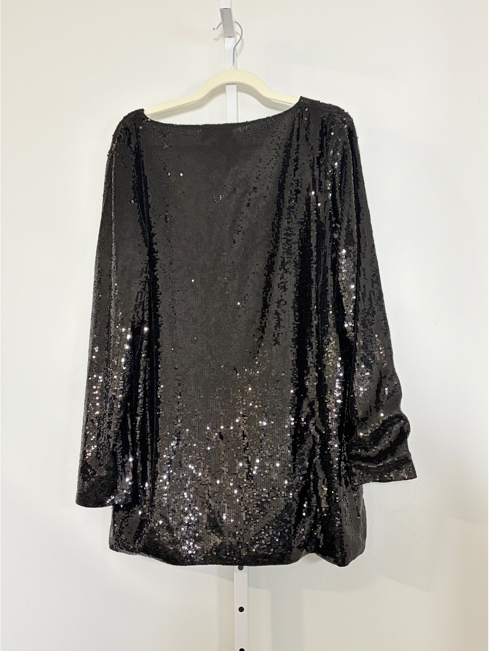 Joan Boyce Women's size XL Black Sequin Jacket with Large Rhinestone Buttons - Picture 3 of 16